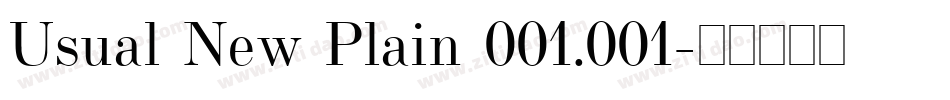 Usual New Plain 001.001字体转换